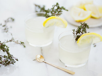 Cocktails and snacks